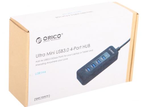 Концентратор USB Orico U3R1H4 (белый) USB 3.0 x 4