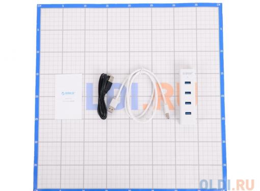 Концентратор USB Orico H4013-U3 (белый) USB 3.0 x 4, возможность подключения дополнительного питания