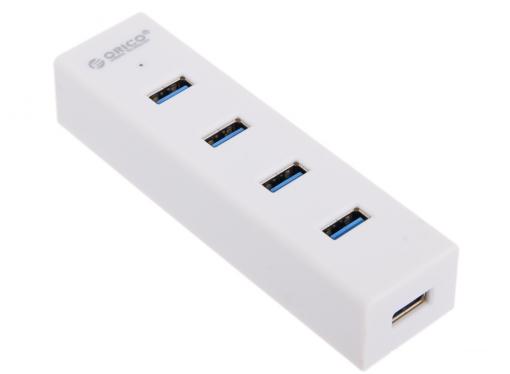 Концентратор USB Orico H4013-U3 (белый) USB 3.0 x 4, возможность подключения дополнительного питания