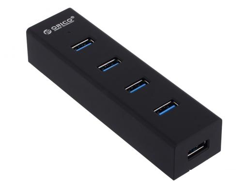 Концентратор USB Orico H4013-U3 (черный) USB 3.0 x 4, возможность подключения дополнительного питания