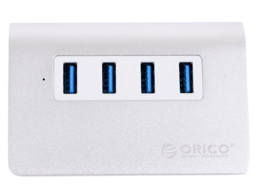 Концентратор USB Orico M3H4 (серебристый) USB 3.0 x 4