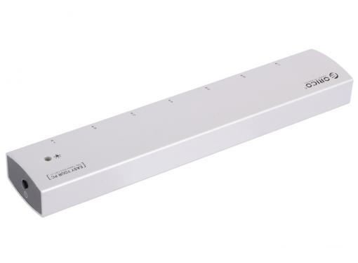Концентратор USB Orico AS7P-U3 (серебристый) USB 3.0 x 7, адаптер питания