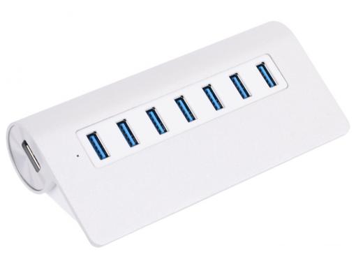 Концентратор USB Orico M3H7 (серебристый) USB 3.0 x 7, адаптер питания