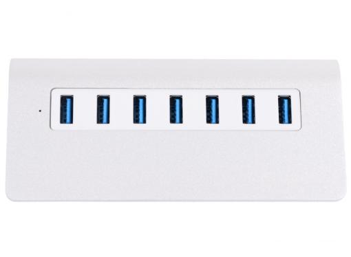 Концентратор USB Orico M3H7 (серебристый) USB 3.0 x 7, адаптер питания
