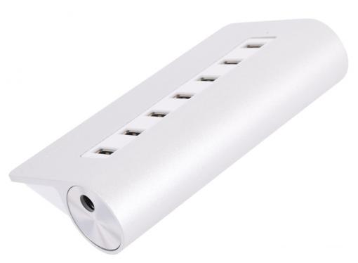 Концентратор USB Orico M3H7 (серебристый) USB 3.0 x 7, адаптер питания