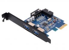 Контроллер PCI-E Orico PVU3-2O2I  OUT:USB 3.0*2 IN:USB3.0 20pin