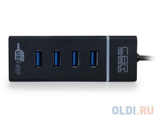 Концентратор CBR CH 157, 4 порта, USB 3.0 Поддержка Plug&Play. Длина провода 50+-3см. LED-подсветка.
