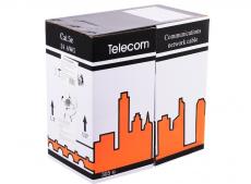 Сетевой кабель бухта 305м UTP 5e Telecom Pro 4 пары, многожильный 24AWG/0.51мм, омедненный