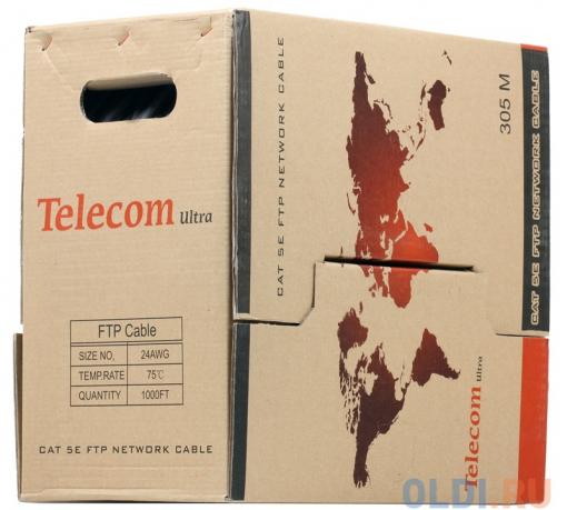 Сетевой кабель бухта 305м FTP 5e Telecom Ultra TFS44050E\44048e 4 пары