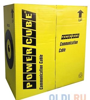 Кабель UTP Power Cube (PC-UPC-6004E-SO) кат.6 МЕДЬ однож. 4х2х0.56 мм, 305 м pullbox, серый (FLUKE TEST)