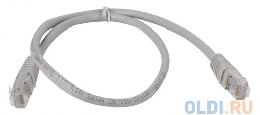 Сетевой кабель 0.5м UTP 5е, литой patch cord серый Aopen [ANP511_0.5M]
