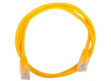 Сетевой кабель 1м UTP 5е, литой patch cord желтый Aopen [ANP511_1M_Y]