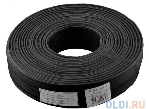 Кабель телефонный бухта 100м 4жилы TC1000S/bl-100m плоский, черный