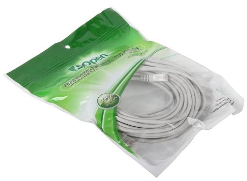 Сетевой кабель 15м UTP 5е, литой patch cord серый Aopen [ANP511_15M]