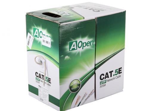 Сетевой кабель бухта 305м Aopen CU UTP 5e (ANC504-40CU) медный, 4 пары