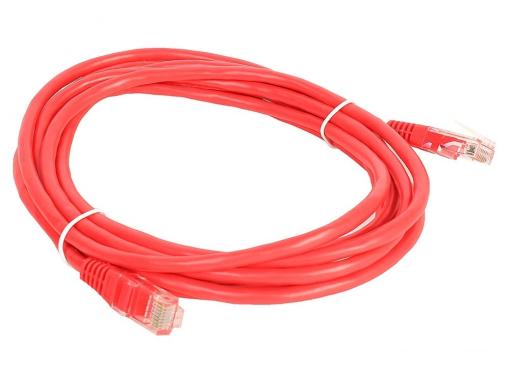 Патч-корд литой Aopen/Qust UTP кат.5е 3м красный (ANP511_3M_R)