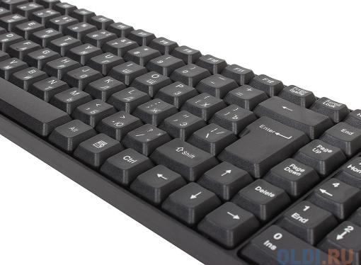 Клавиатура проводная Ritmix RKB-100 Black, Кл: 102; Длина кабеля: 130 см;  Цвет: черный, USB