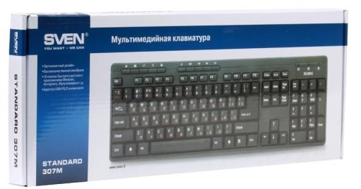 Клавиатура Sven standart 307M USB  black
