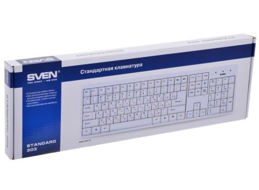 Клавиатура SVEN Standard 303 USB белая