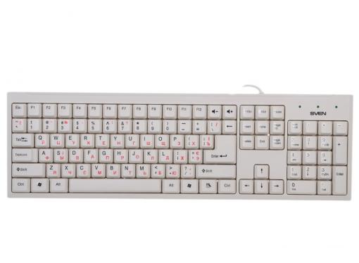 Клавиатура SVEN Standard 303 USB белая