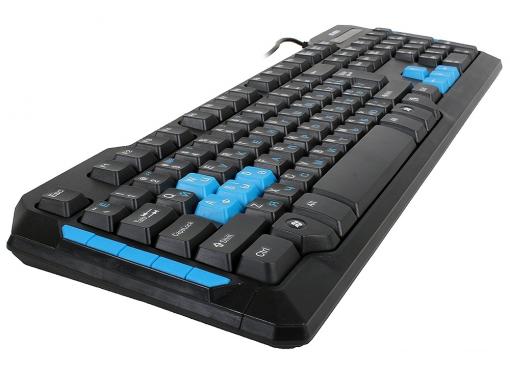Клавиатура игровая SVEN Challenge 9500, чёрная, 104+10 клавиш, 8 дополнительных сменных клавиш