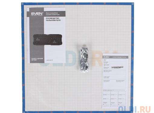 Клавиатура игровая SVEN Challenge 9700, чёрная, 104+9 клавиш, 8 дополнительных сменных клавиш