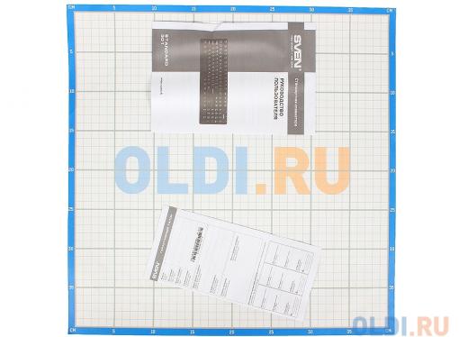 Клавиатура SVEN Standard 301 USB серая ,104 клавиши, влагоустойчивая конструкция, красная кириллица, классич. раскладка, цветная коробка