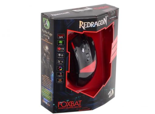 Мышь игровая REDRAGON FOXBAT лазер,19 кнопок,50-16400 dpi