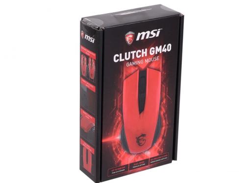 Мышь MSI Clutch GM40 Red GAMING Mouse