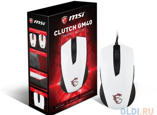 Мышь MSI Clutch GM40 White GAMING Mouse