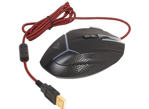 Мышь лазерная игровая QCYBER  ALIEN,10000 DPI, 9 программируемых кнопок, регулируемый вес, USB2.0, настраиваемая подсветка, П.О.