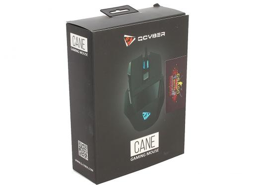 Мышь лазерная игровая QCYBER CANE (QC-02-005DV01), 3500 DPI, 7 программируемых кнопок, USB2.0, подсветка