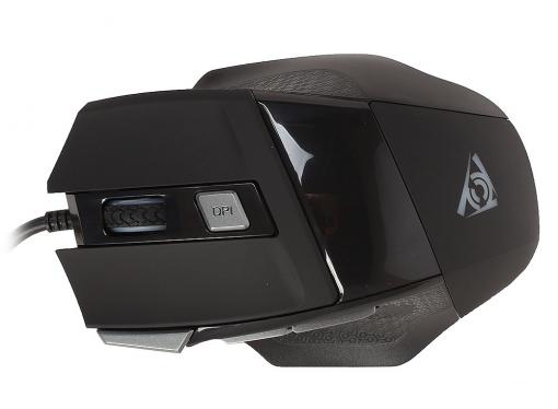 Мышь лазерная игровая QCYBER CANE (QC-02-005DV01), 3500 DPI, 7 программируемых кнопок, USB2.0, подсветка