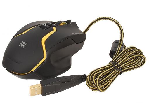 Игровой набор Warhead MP-1400 черный, мышь + ковер DEFENDER