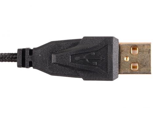 Мышь игровая QCYBER TERMIT 800 - 2400DPI . 7 клавиш + скролл. Софт тач пластик. Провод в тканевой оплетке.