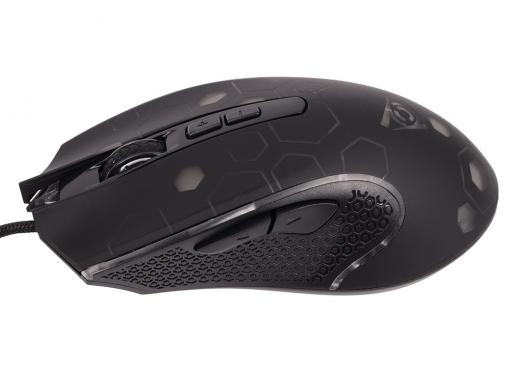 Мышь игровая QCYBER TERMIT 800 - 2400DPI . 7 клавиш + скролл. Софт тач пластик. Провод в тканевой оплетке.