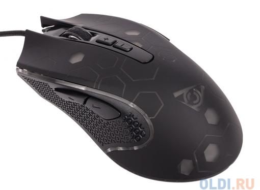 Мышь игровая QCYBER TERMIT 800 - 2400DPI . 7 клавиш + скролл. Софт тач пластик. Провод в тканевой оплетке.