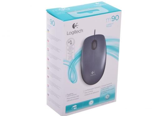 Мышь (910-001794) Logitech M90 Grey USB