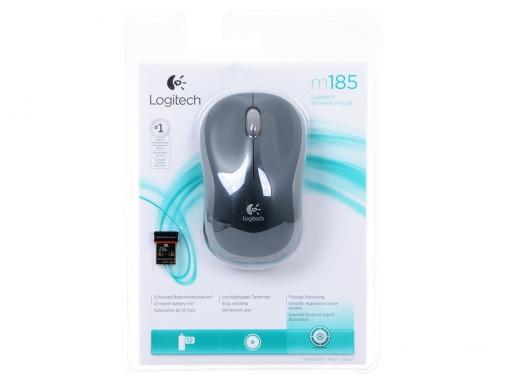 Мышь (910-002238) Logitech Wireless Mouse M185, Swift Grey