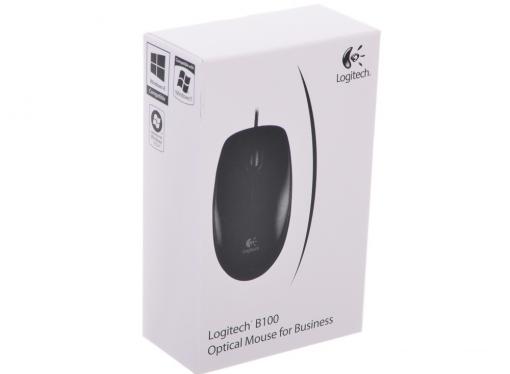 Мышь (910-003357) Logitech Optical B100 USB Black OEM