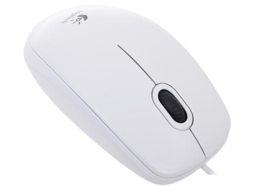 Мышь (910-003360) Logitech Optical B100 White USB OEM