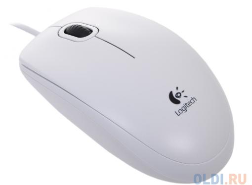 Мышь (910-003360) Logitech Optical B100 White USB OEM
