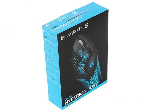 Мышь (910-004067) Logitech Gaming Mouse G402 Hyperion Fury USB Optical & Fusion Engine, 240 - 4,000 dpi (G-package)