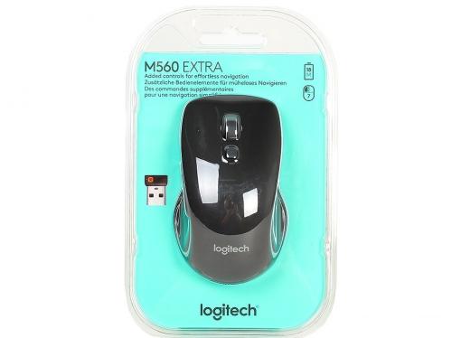 Мышь (910-003882) Logitech Wireless Mouse M560 Black EWR