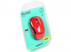 Мышь (910-004880) Logitech Wireless Mouse M220 SILENT Red