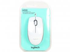 Мышь (910-005004) Logitech Mouse M100 White USB NEW