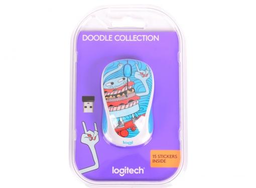 Мышь (910-005052) Logitech Wireless Mouse M238 Doodle Collection SKATEBURGER