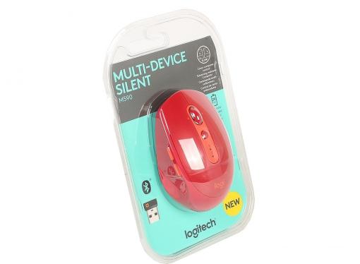 Мышь (910-005199) Logitech Wireless Mouse M590 Multi-Device SILENT Ruby