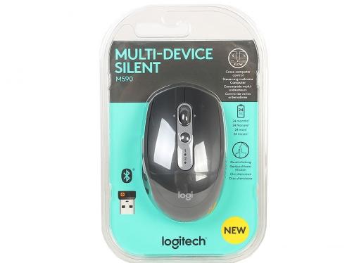 Мышь (910-005197) Logitech Wireless Mouse M590 Multi-Device SILENT Graphite