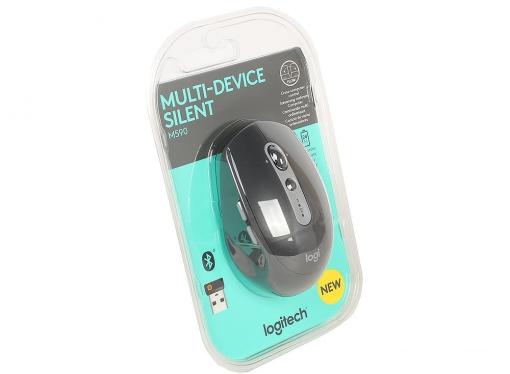 Мышь (910-005197) Logitech Wireless Mouse M590 Multi-Device SILENT Graphite